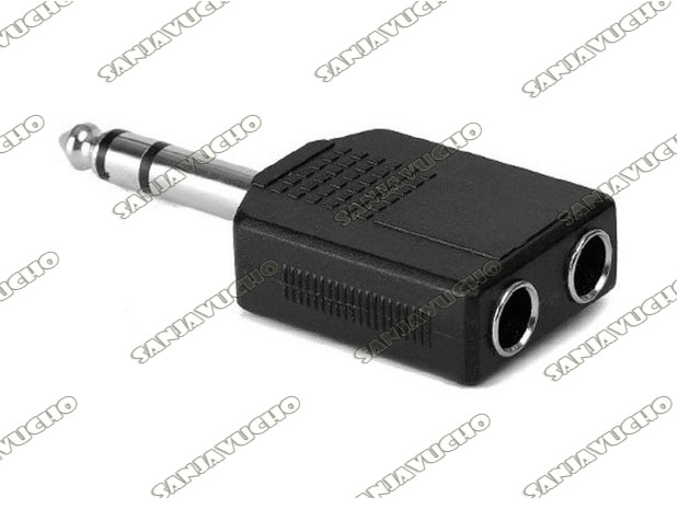 &u+ ADAPTADOR PLUG 6.5MM A 2 PLUG HEMBRA 6.5MM STEREO